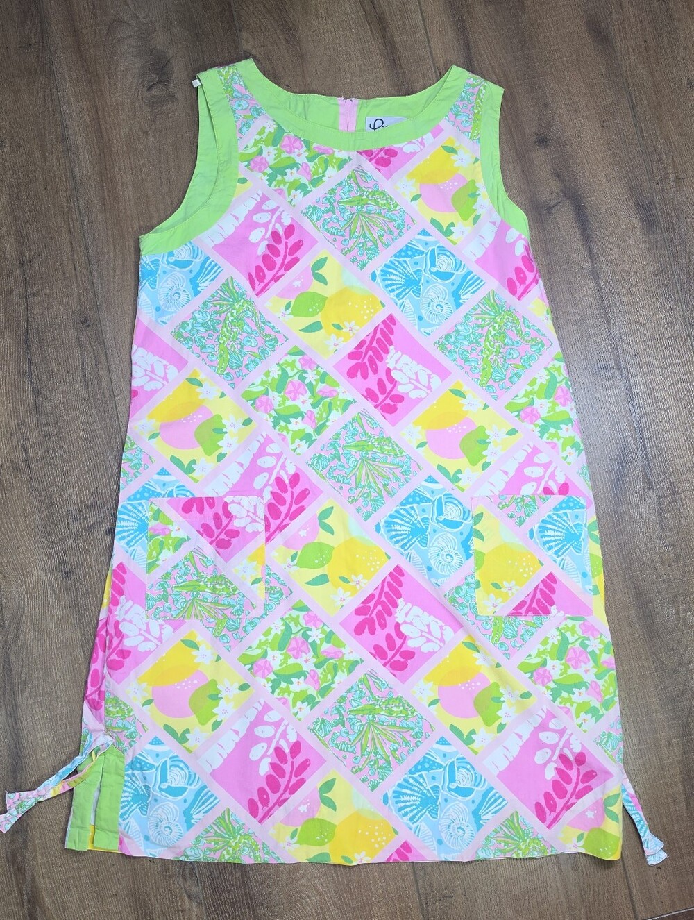 Lilly Pulitzer Vintage Patchwork Shift Dress Size 14 Preppy Resort